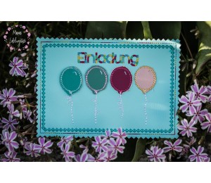 ITH Postkarte - Einladung Luftballons